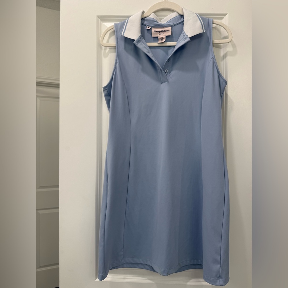 Chic Sleeveless Blue Gold Dress